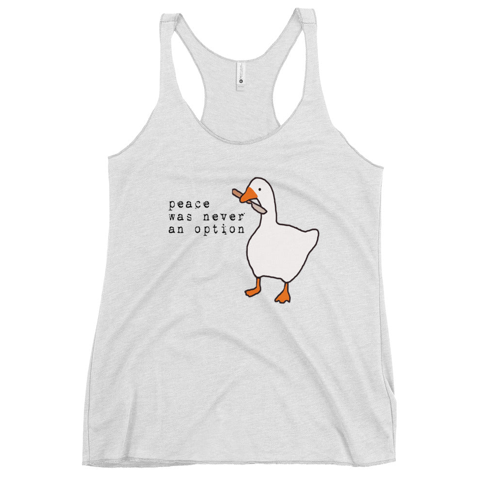 Untitled Goose Funny Slogan Gamer Video Game Fan Women's Racerback Tank Top