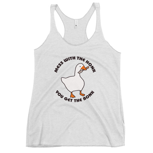 Untitled Goose Funny Slogan Gamer Video Game Fan Women's Racerback Tank Top