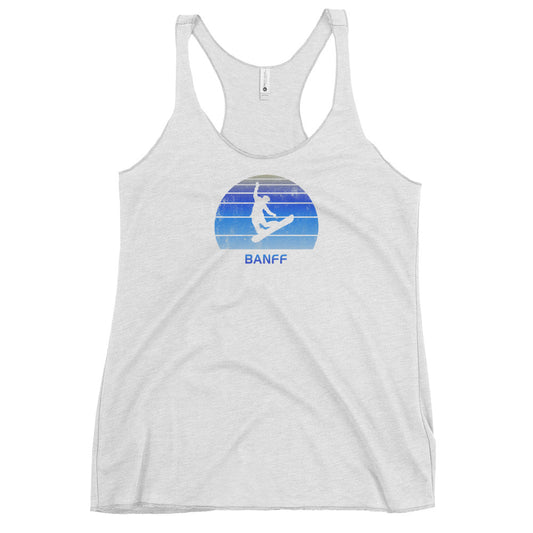 Retro Banff Canada Snowboarding Fan Women's Racerback Tank Top