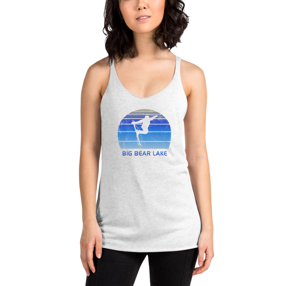 Retro Big Bear Lake California Skiing Fan Women's Racerback Tank Top