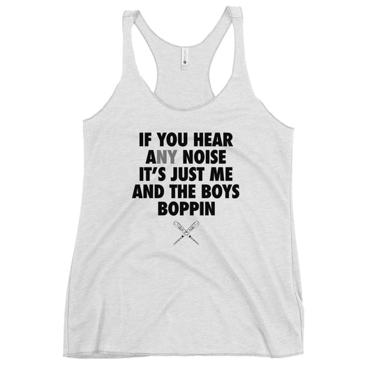 New York Baseball Fan Funny Boys Boppin Quote NY Women's Racerback Tank Top