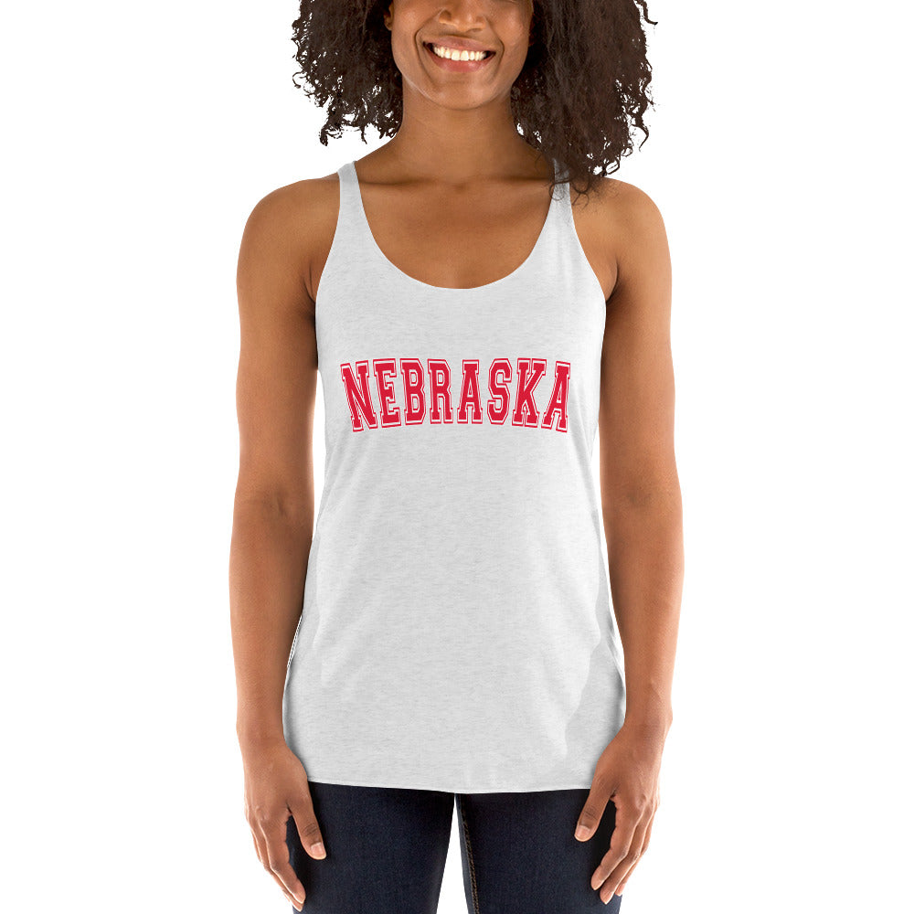 Nebraska College Football Fan Women's Racerback Tank Top