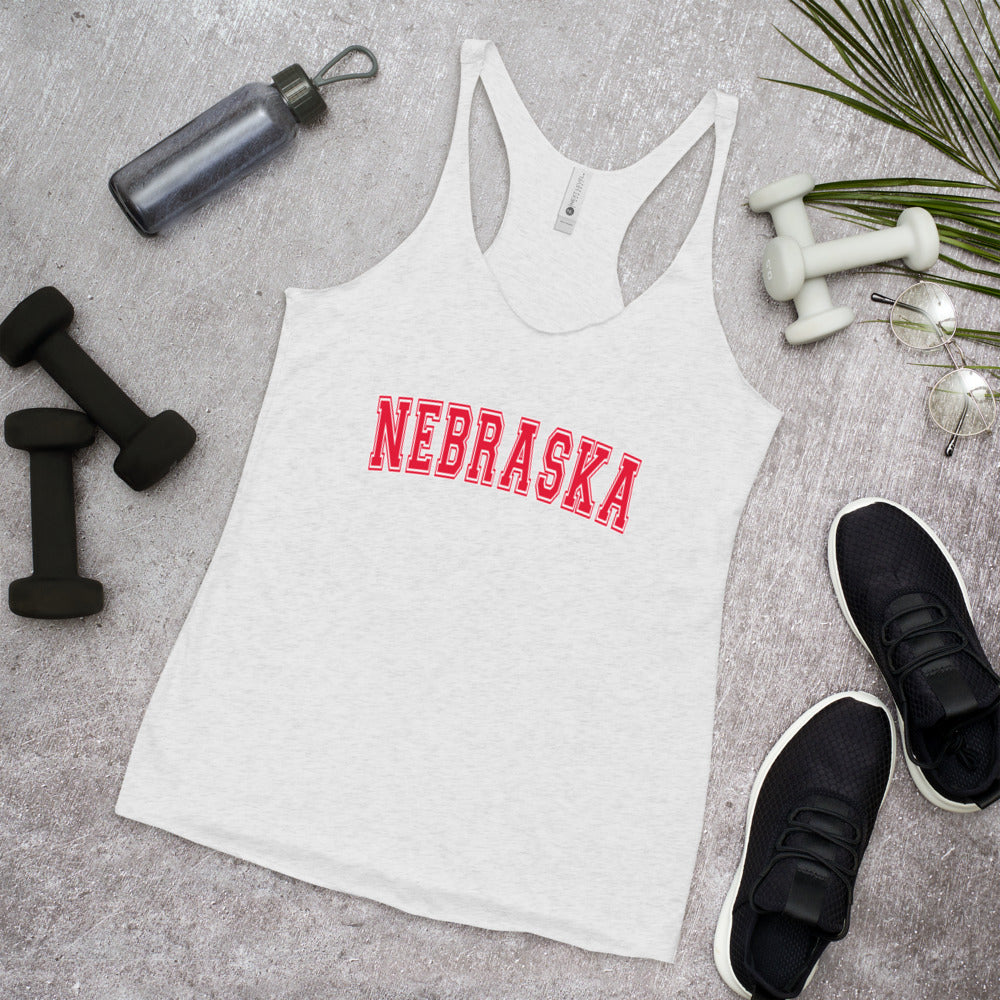 Nebraska College Football Fan Women's Racerback Tank Top