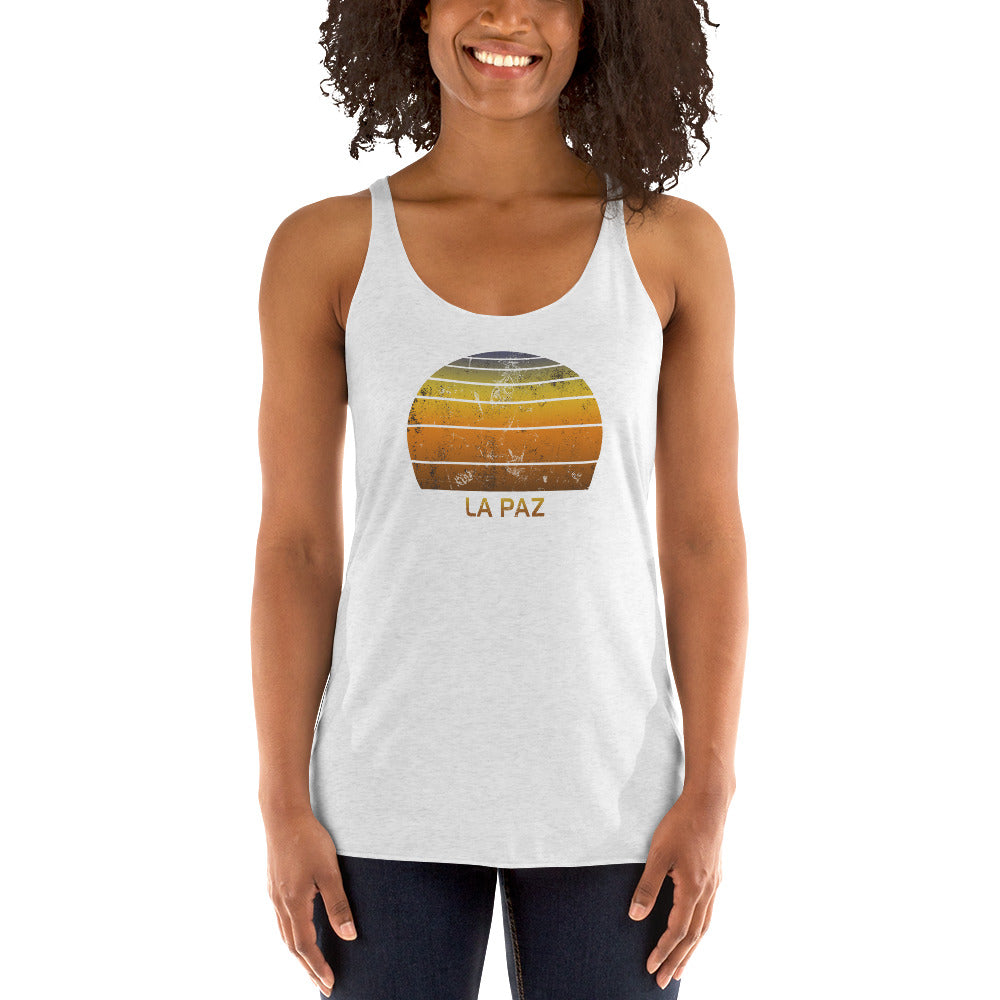 Retro La Paz Mexico Mexican Beach Vacation Souvenir Women's Racerback Tank Top