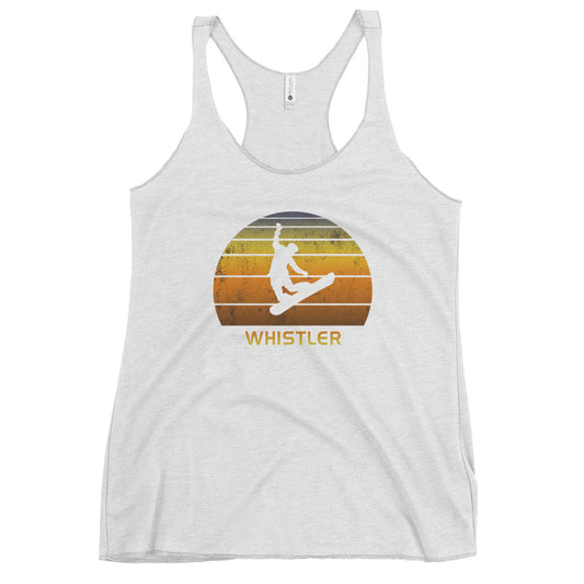 Retro Whistler Canada Snowboarding Fan Women's Racerback Tank Top