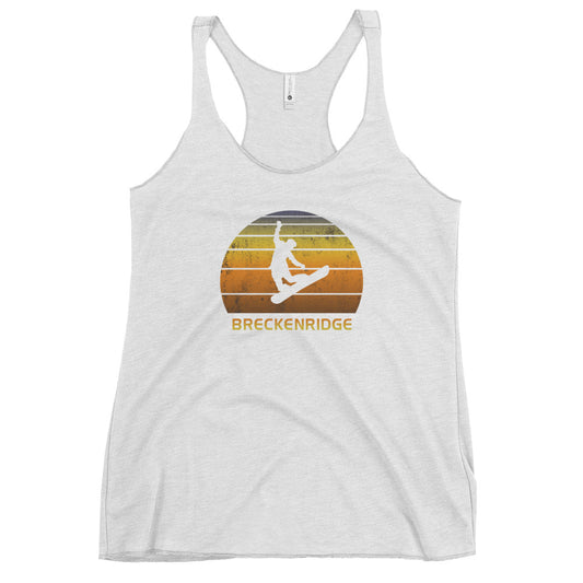 Retro Breckenridge Colorado Snowboarding Fan Women's Racerback Tank Top