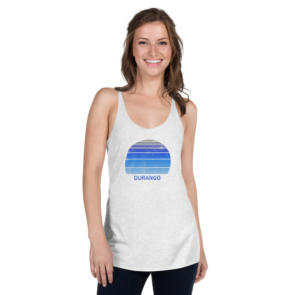 Retro Durango Colorado Ski Skiing Fan Women's Racerback Tank Top