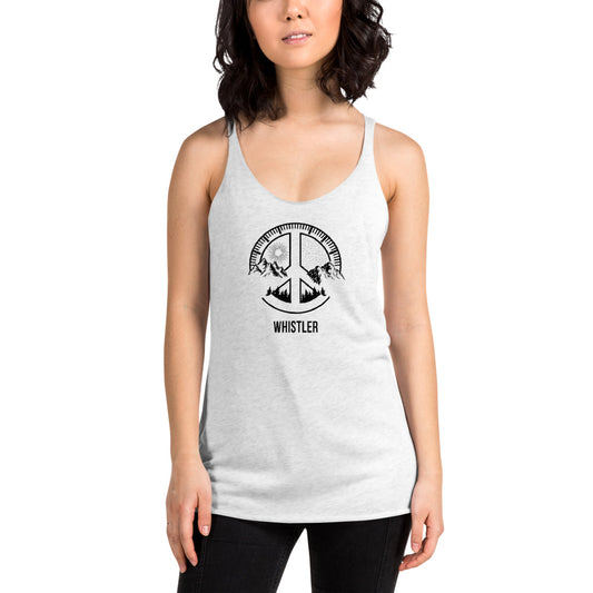 Cool Whistler Canada Outdoors Fan Nature Lover Ski Women's Racerback Tank Top