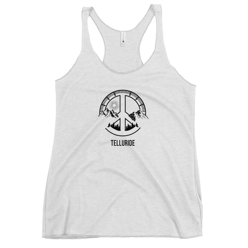 Cool Telluride Colorado Outdoors Fan Nature Lover Ski Women's Racerback Tank Top