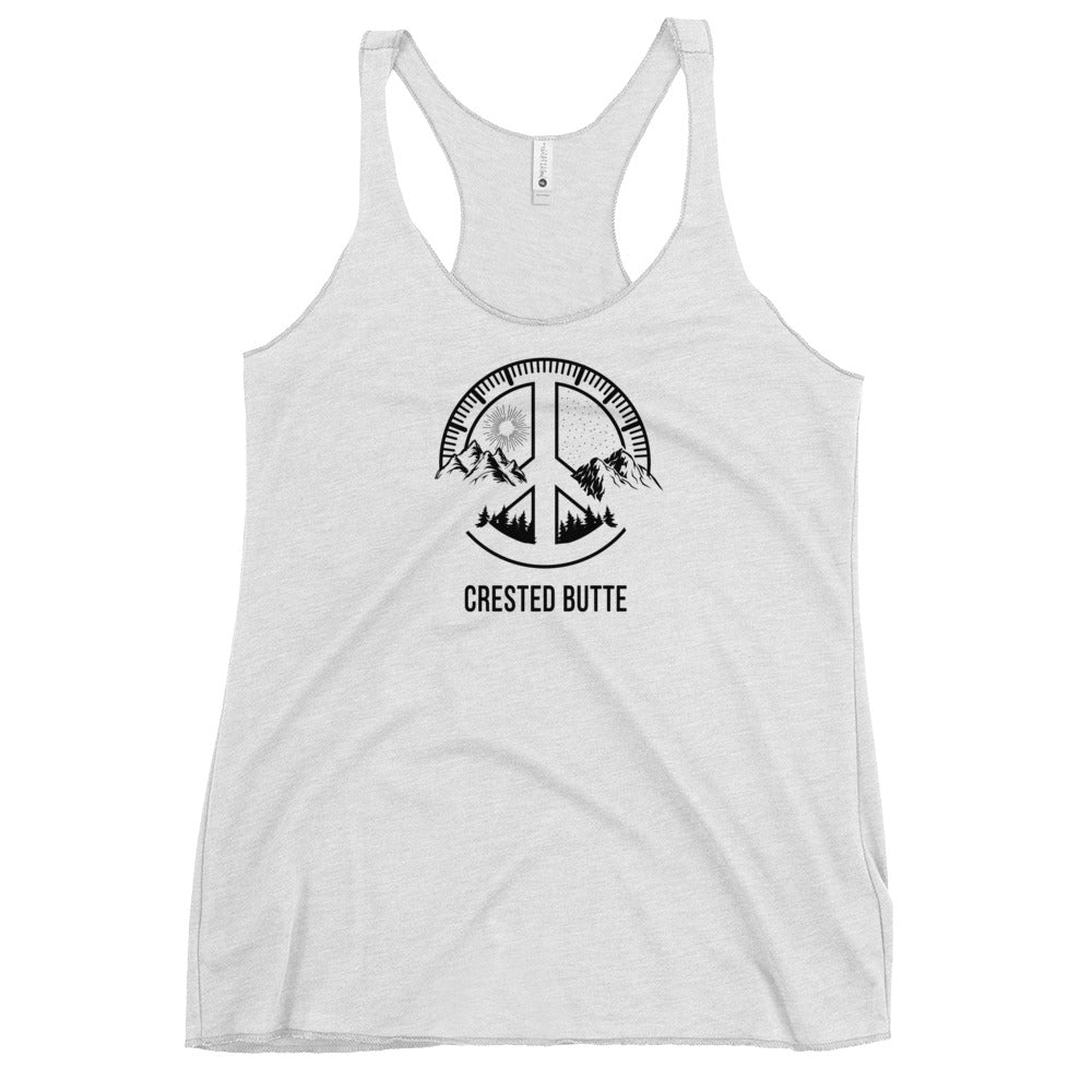 Cool Crested Butte Colorado Outdoors Fan Nature Lover Ski Women's Racerback Tank Top