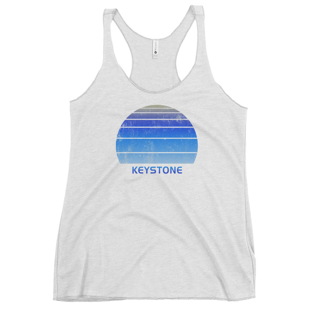 Retro Keystone Colorado Ski Skiing Fan Women's Racerback Tank Top