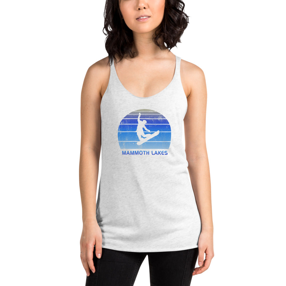 Retro Mammoth Lakes California Snowboarding Fan Women's Racerback Tank Top