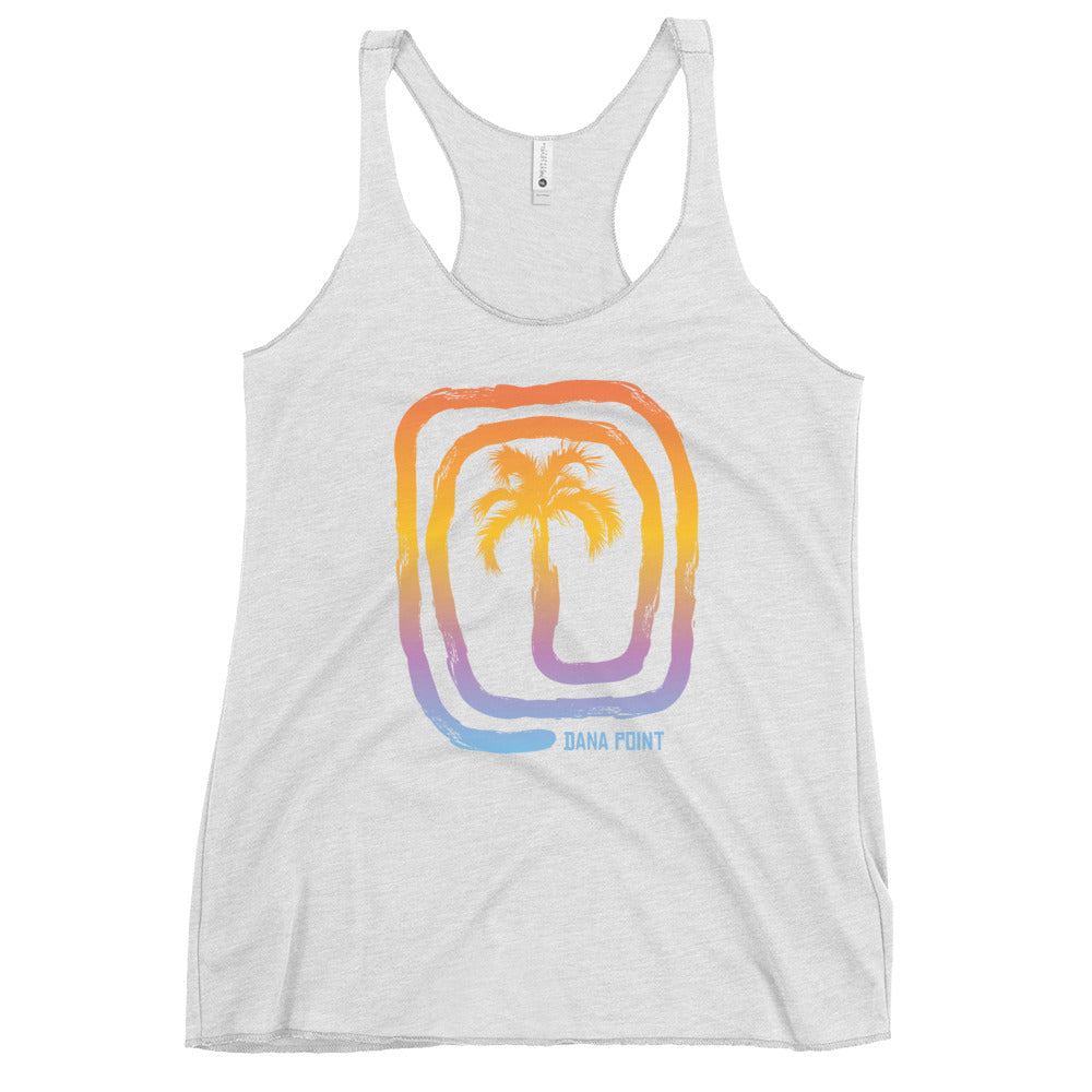 Cool Dana Point California Beach Palm Tree Vacation Souvenir Women's Racerback Tank Top