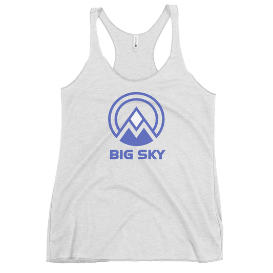 Big Sky Montana Ski Resort Vacation Souvenir Women's Racerback Tank Top
