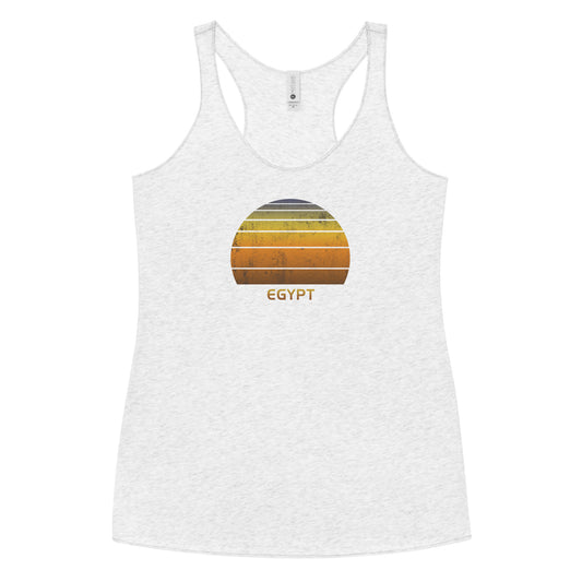 Retro Egypt Africa Women's Racerback Tank Top Vacation Souvenir Sunset Vintage