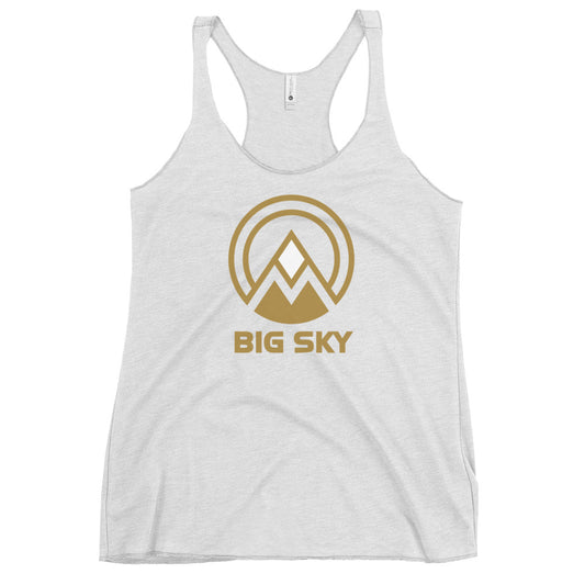 Big Sky Montana Ski Resort Vacation Souvenir Women's Racerback Tank Top
