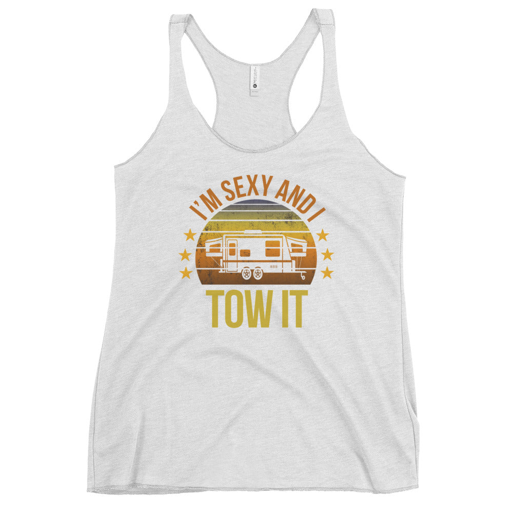 Funny Camper Camping Fan Quote Joke Sarcastic Phrase Women's Racerback Tank Top