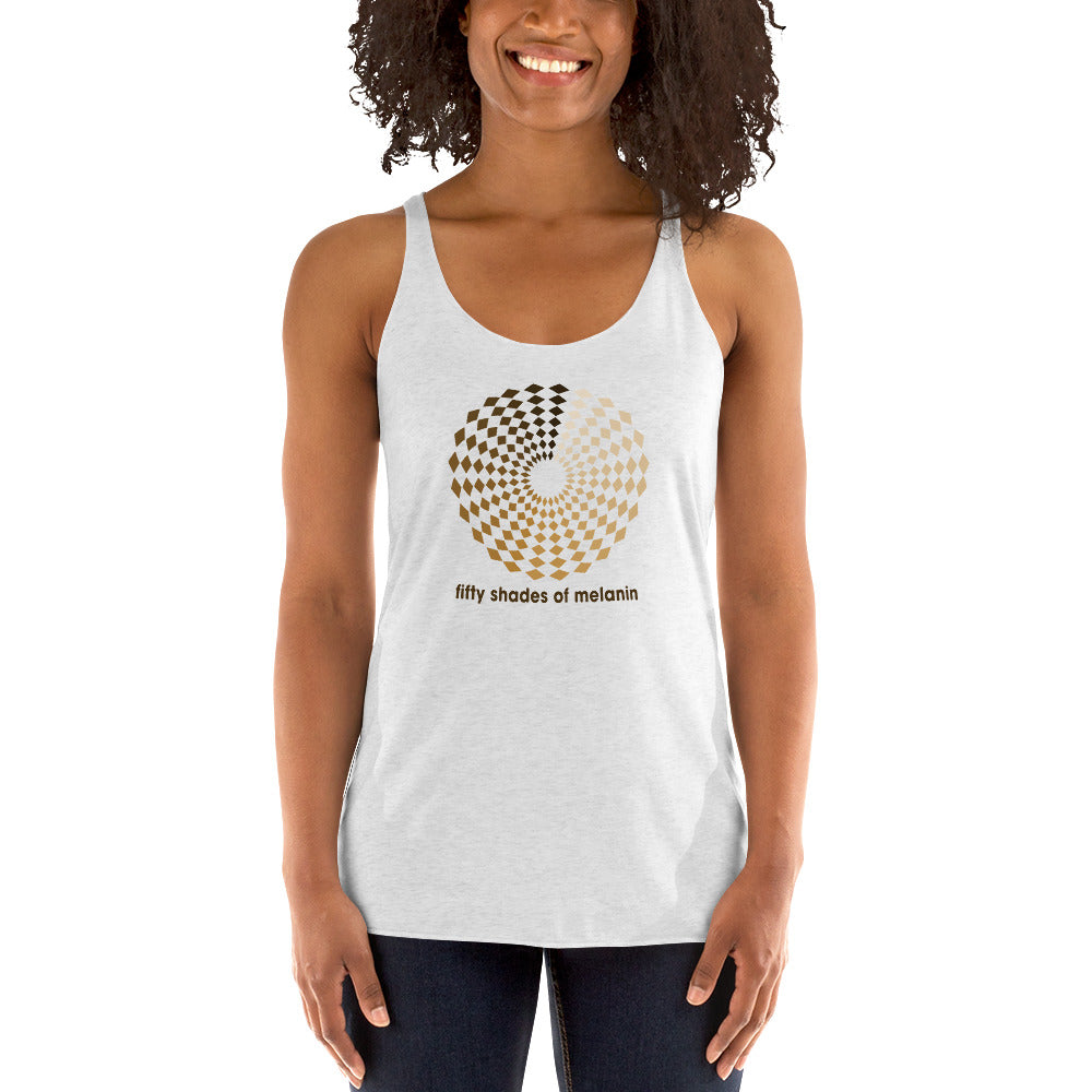 Melanin African American History Pride Women's Racerback Tank Top