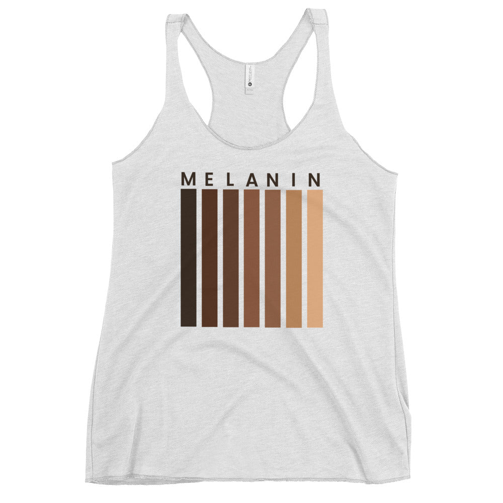 Melanin African American Pride Women's Racerback Tank Top