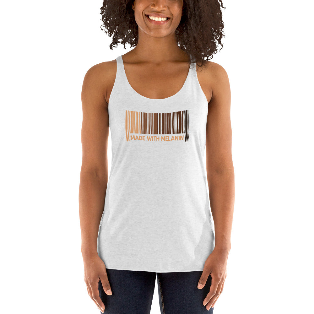 Melanin Black African American Pride Women's Racerback Tank Top