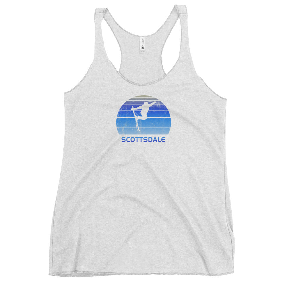 Vintage Ski Scottsdale Arizona Funny Women's Racerback Tank Top