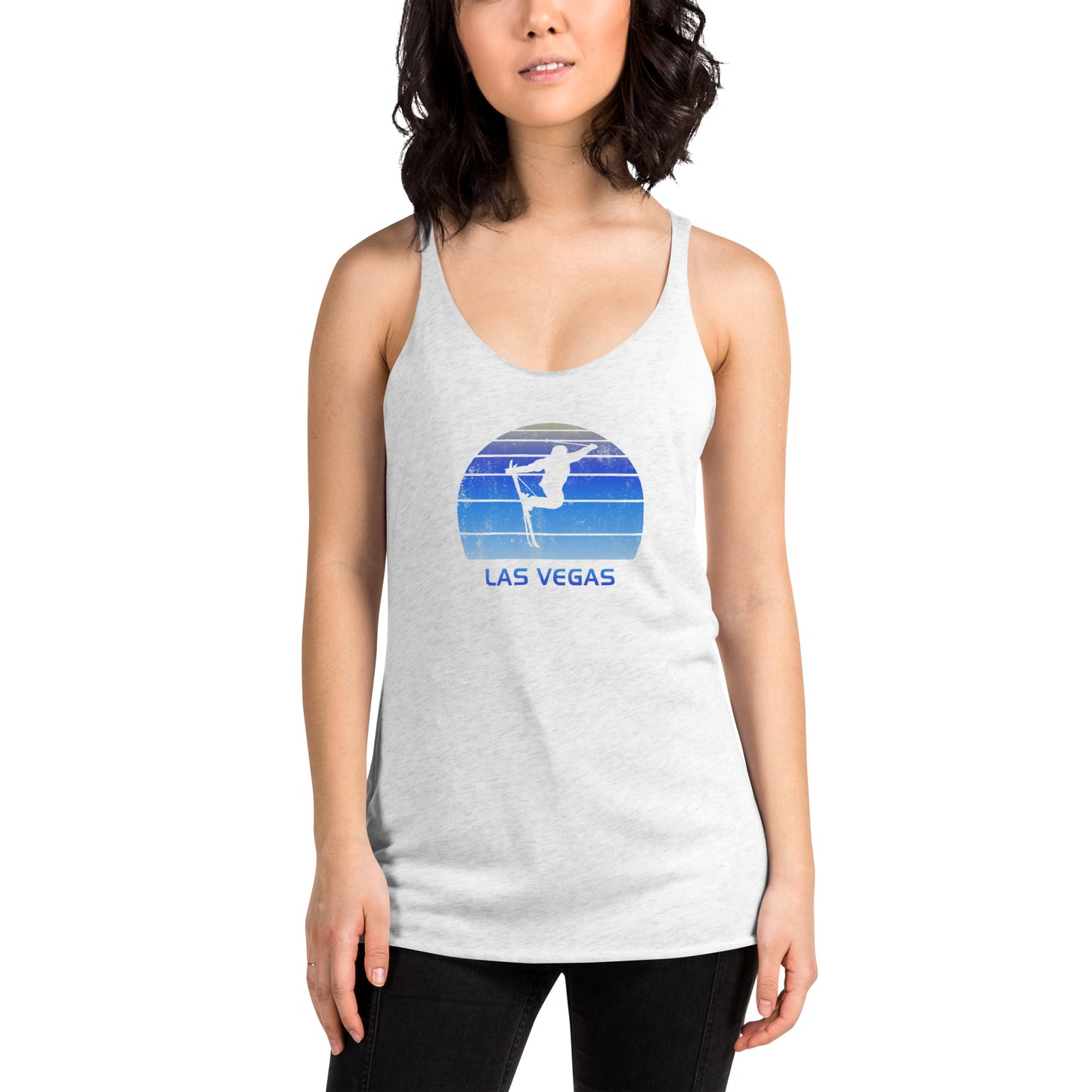 Funny Vintage Ski Las Vegas Nevada Women's Racerback Tank Top