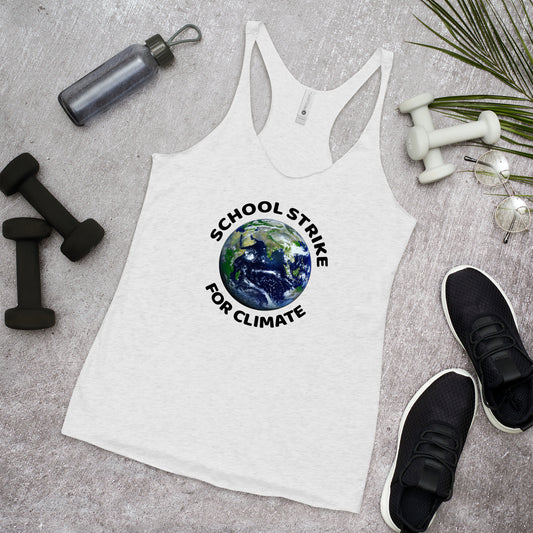 School Strike For Climate Awareness Global Movement Women's Racerback Tank Top