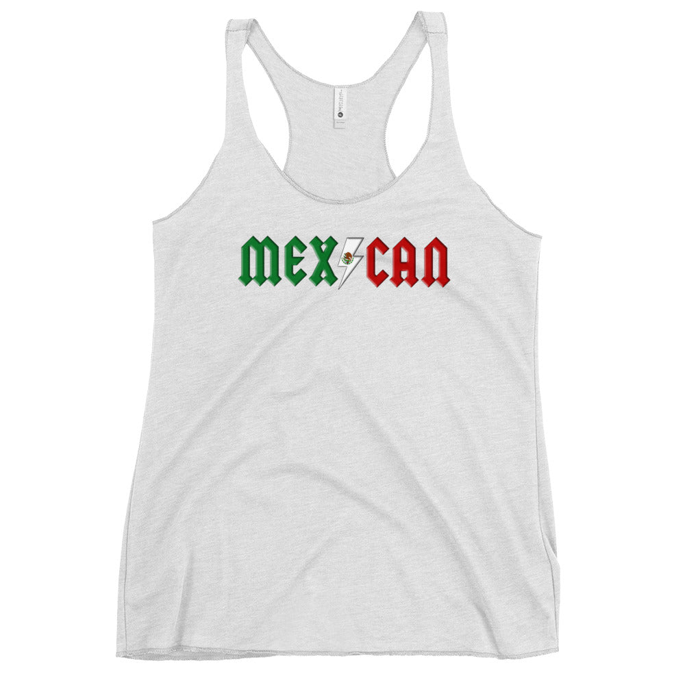 Mexican Native Cinco De Mayo Ancestry Flag Women's Racerback Tank Top