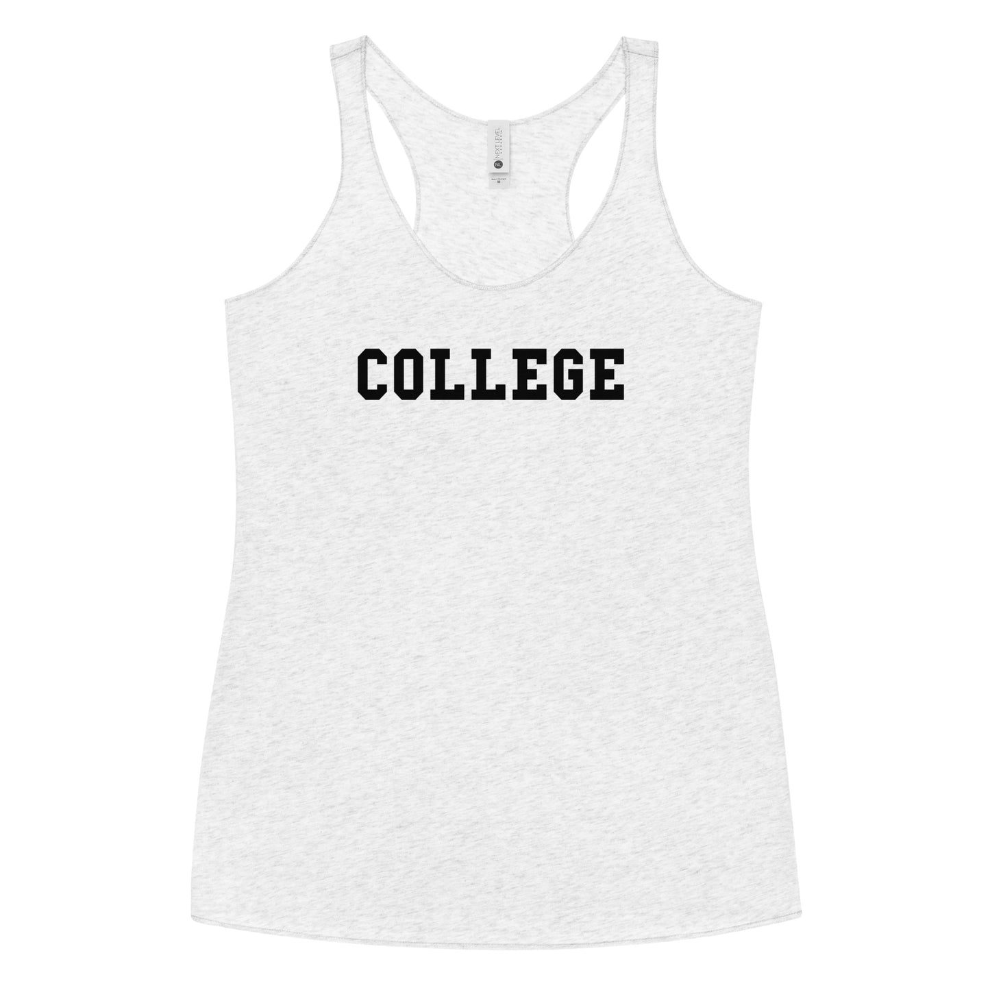 College Text House Animal Movie Funny Women's Racerback Tank Top