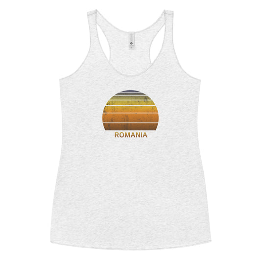 Retro Romania Vacation Souvenir Women's Racerback Tank Top