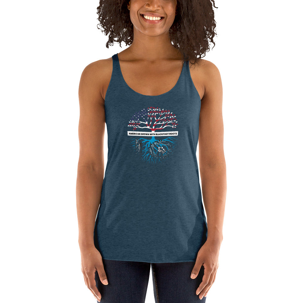 Blackfoot Blackfeet Indian Native American Tribe Ancestry Heritage Women's Racerback Tank Top