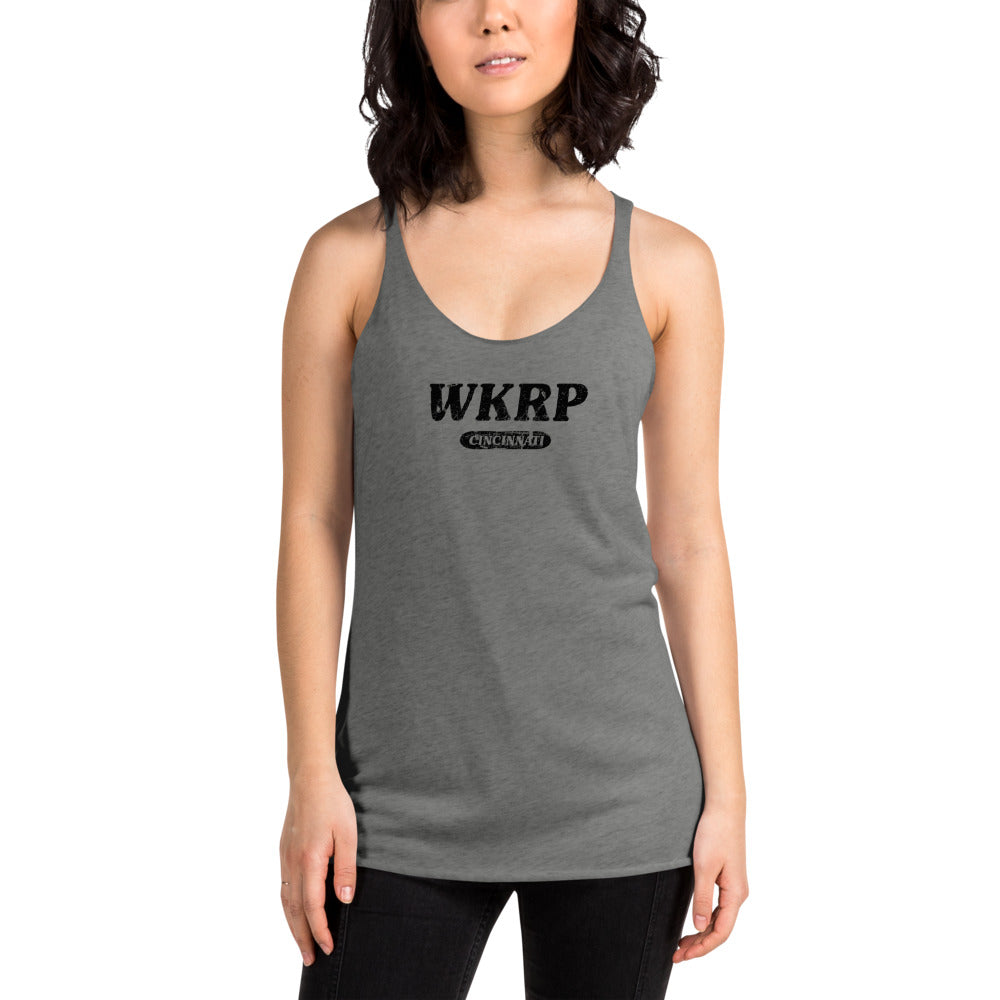 WKRP Old School 70s Sitcom TV Show Women's Racerback Tank Top