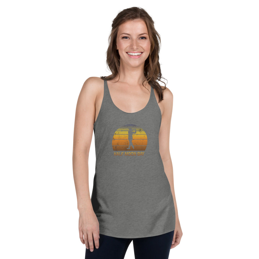 Half Moon Bay California Golf Fan Golfer Women's Racerback Tank Top