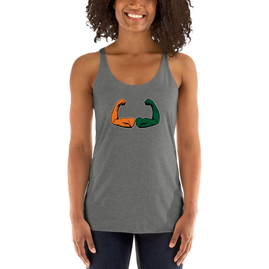 Funny Miami Native 305 Area Code College Football Fan Women's Racerback Tank Top