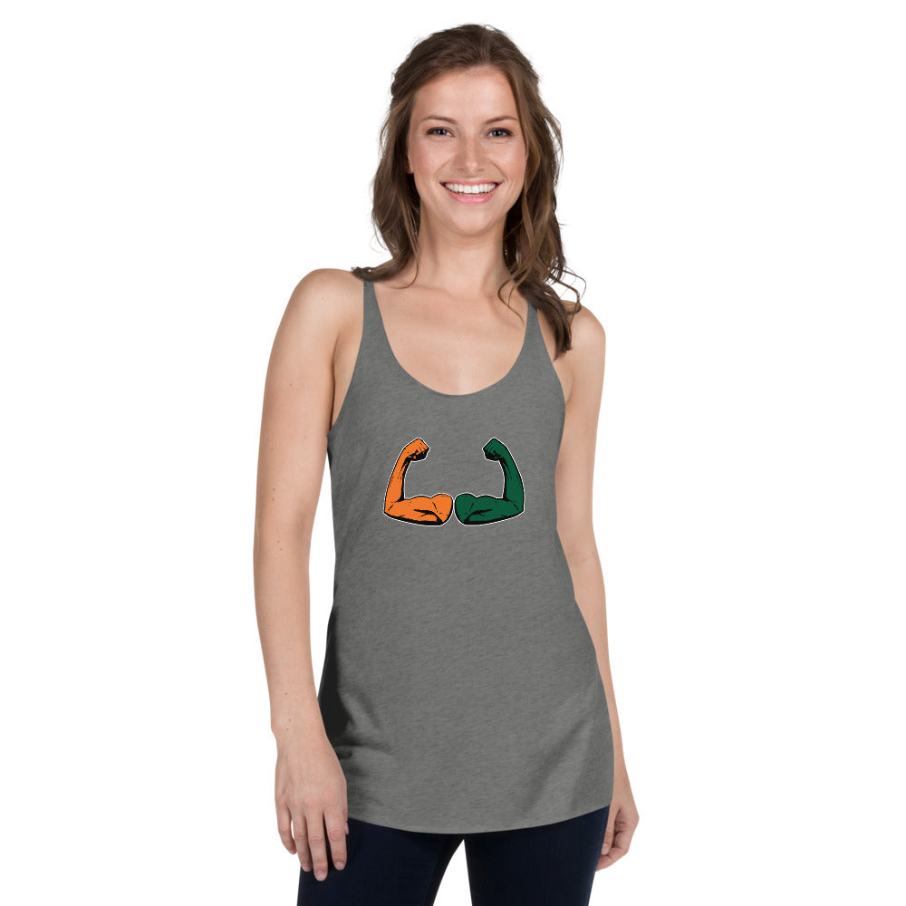 Funny Miami Native 305 Area Code College Football Fan Women's Racerback Tank Top