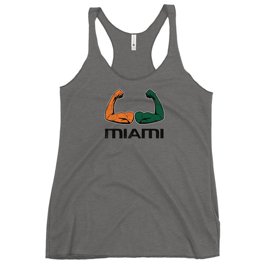 Miami 305 Area Code Native College Football Fan Women's Racerback Tank Top