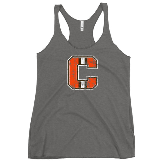 Retro Cleveland Native Football Fan Women's Racerback Tank Top