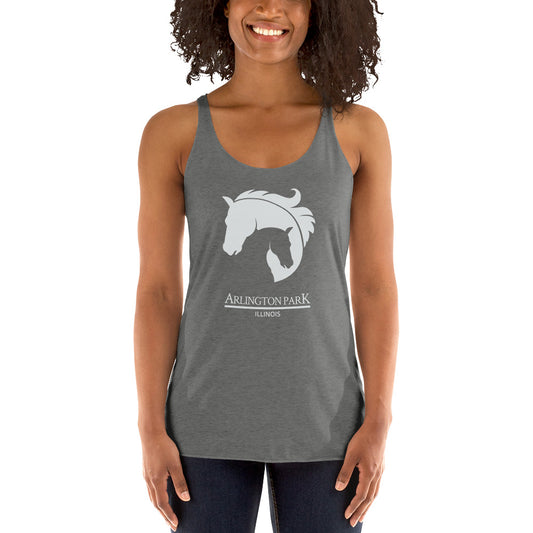 Cool Arlington Park Horse Racing Track Derby Fans Women's Racerback Tank Top