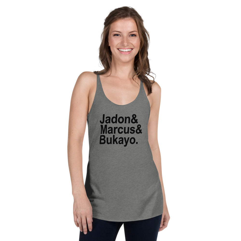 Jaydon Marcus Bukayo Slogan Soccer Football Fan Women's Racerback Tank Top