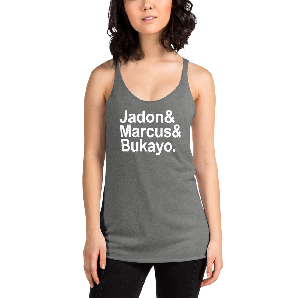 Jaydon Marcus Bukayo Slogan Soccer Football Fan Women's Racerback Tank Top