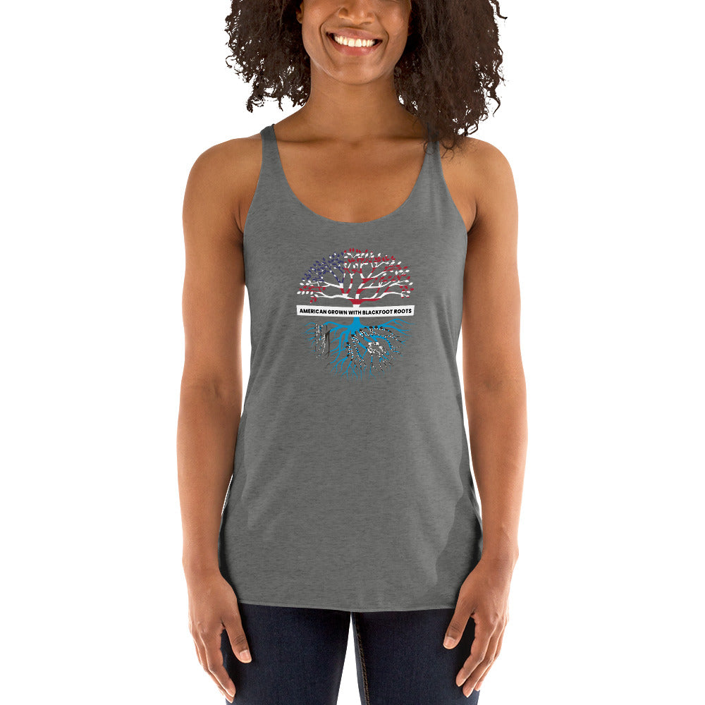 Blackfoot Blackfeet Indian Native American Tribe Ancestry Heritage Women's Racerback Tank Top