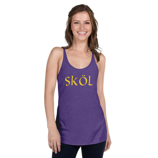 Skol Viking Chant Slogan Minnesota Fan Football Women's Racerback Tank Top