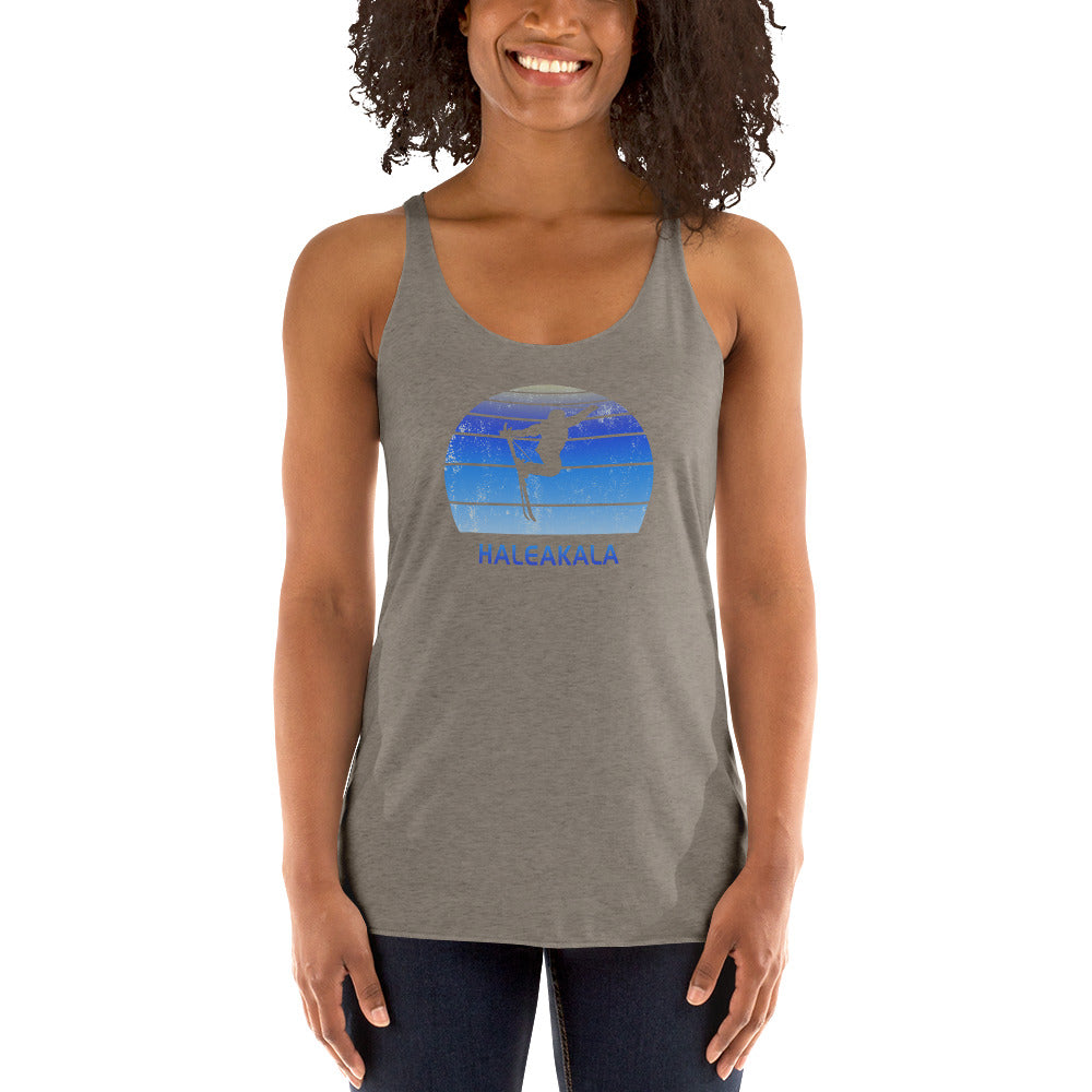 Funny Ski Haleakala Maui Hawaii Skier Skiing Joke Women's Racerback Tank Top