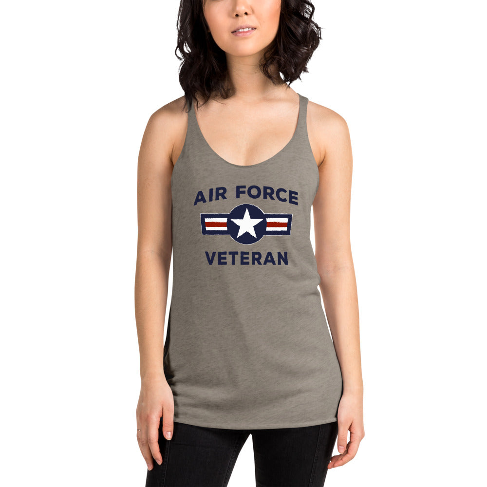 U.S. Air Force Military Service Active Retired Veteran Appreciation Women's Racerback Tank Top