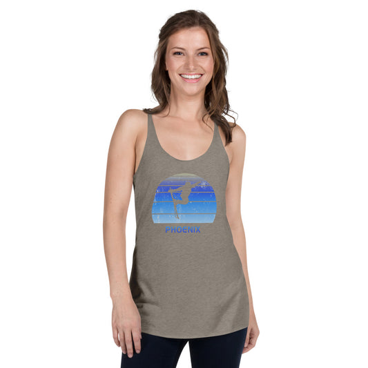 Funny Ski Phoenix Arizona Skier Skiing Joke Women's Racerback Tank Top