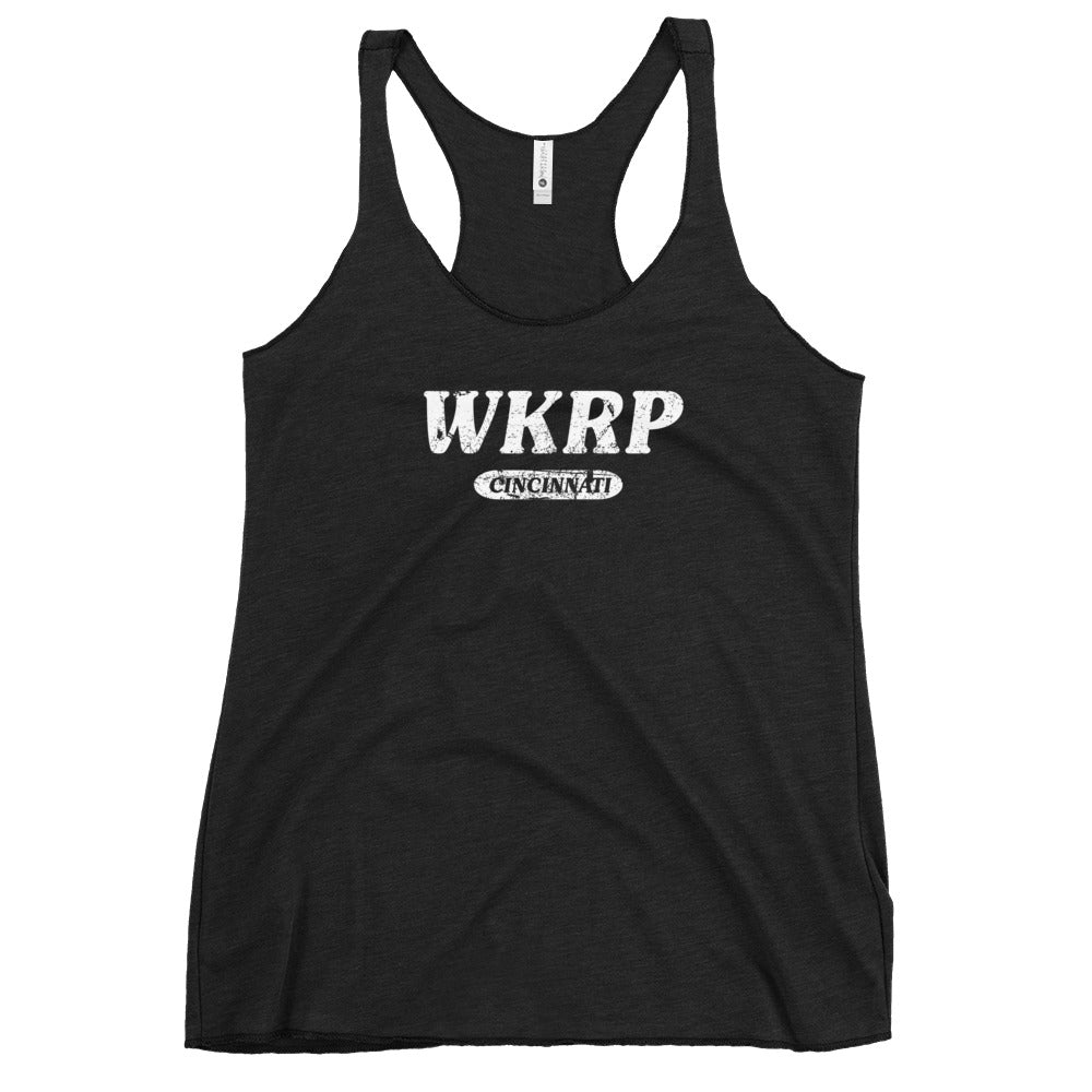 WKRP Old School 70s Sitcom TV Show Women's Racerback Tank Top