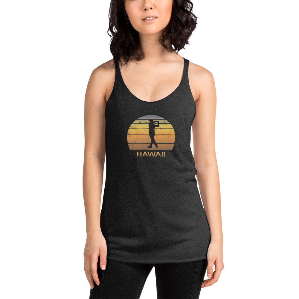 Hawaii Golf Fan Golfer Women's Racerback Tank Top