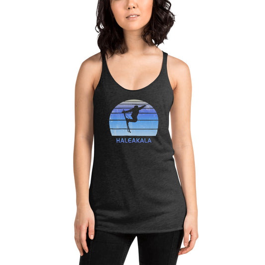 Funny Ski Haleakala Maui Hawaii Skier Skiing Joke Women's Racerback Tank Top