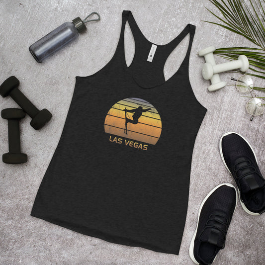 Funny Ski Las Vegas Skiing Joke Women's Racerback Tank Top
