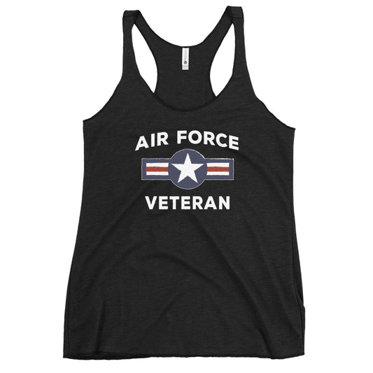 U.S. Air Force Military Service Active Retired Veteran Appreciation Women's Racerback Tank Top